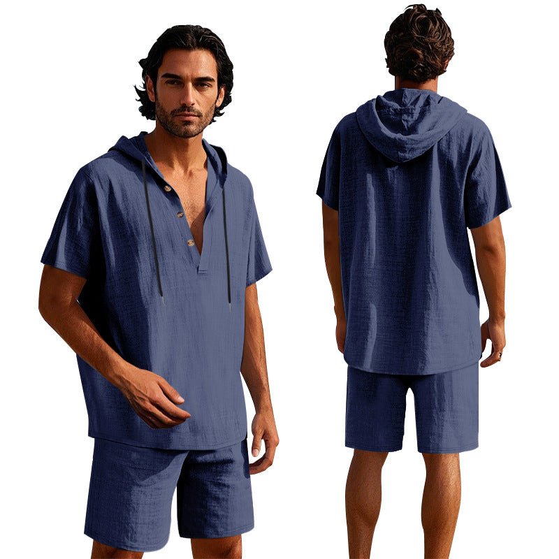A Hooded Short Sleeve Suit