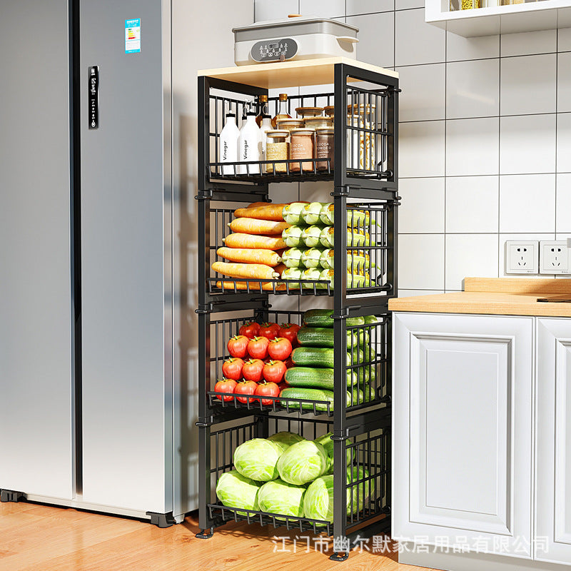 A basket rack storage rack