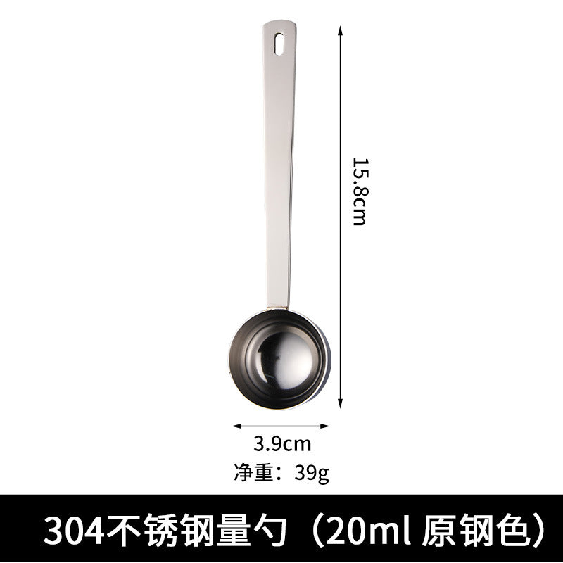A 5ml-30ml measuring spoon 304 stainless steel fruit flour spoon Kitchen baking weighing spoon Coffee bean measuring spoon