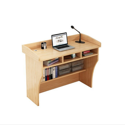 A Classroom podium lectern, and desk