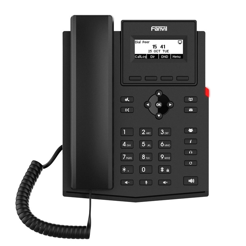 A azimuth X300 series network SIP phone supports POE power supply six-party call intelligent office