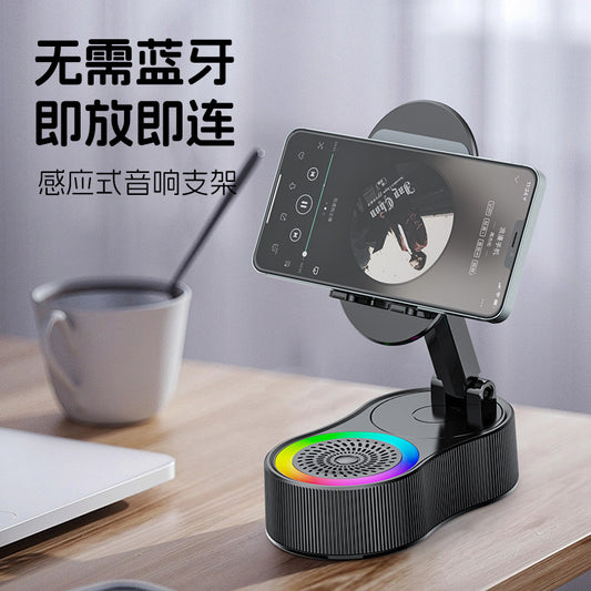 A power bank bluetooth speaker mobile phone holder