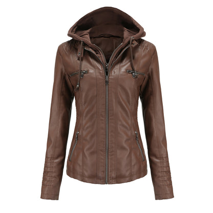 A Ladies PU Leather Jacket