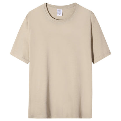 A Cross-border e-commerce light and thin milk silk solid color short-sleeved men's T-shirt hot sublimation printing bottoming shirt manufacturer wholesale - Mixbatch