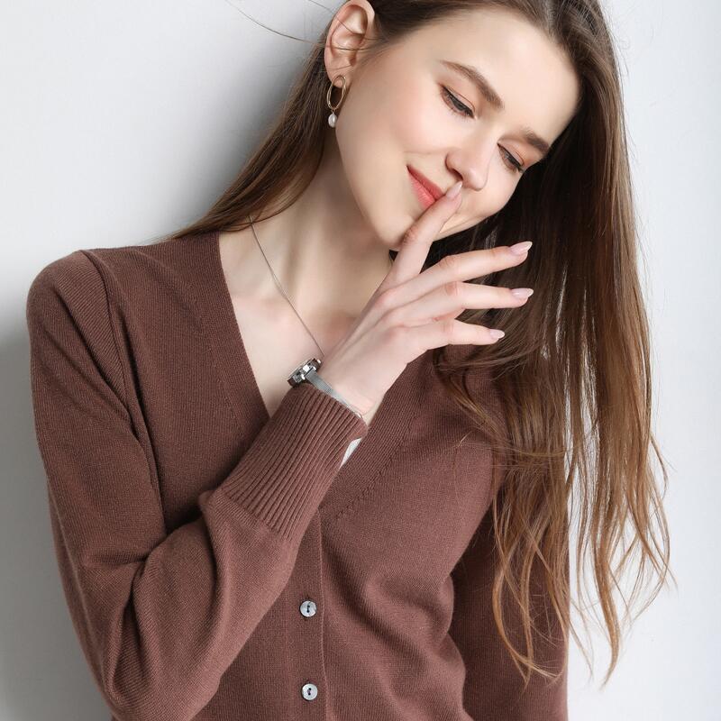 A knitted cardigan jacket