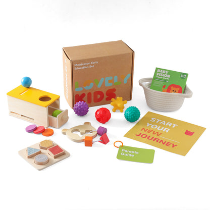 A Baby Early Education Educational Wooden Toys Montessori Teaching Multifunctional Hands-on Brain Shape Cognition Set