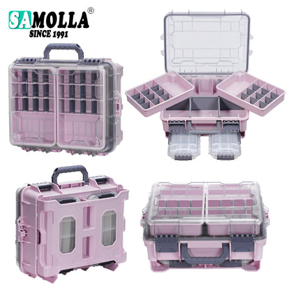 A Waterproof Fishing Toolbox – Double-layer, Large Storage for Lures & Accessories