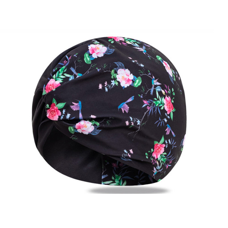 A korean new swim cap women's long hair fashion adult beach hat oversized bula head ladies hot spring swimming cap