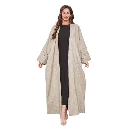 Embroidered Middle Eastern Muslim Cardigan Robe Embroidered Dress Women's Clothing - Mixbatch