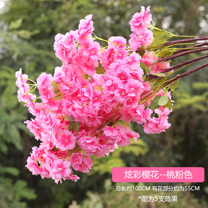 A simulated cherry blossom branch cherry blossom tree plastic wedding decoration peach blossom pear blossom indoor living room ceiling simulated flower fake flower