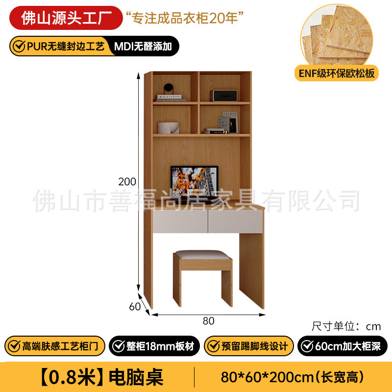 A The solid wood wardrobe with OSB board ENF grade melamine paint finish