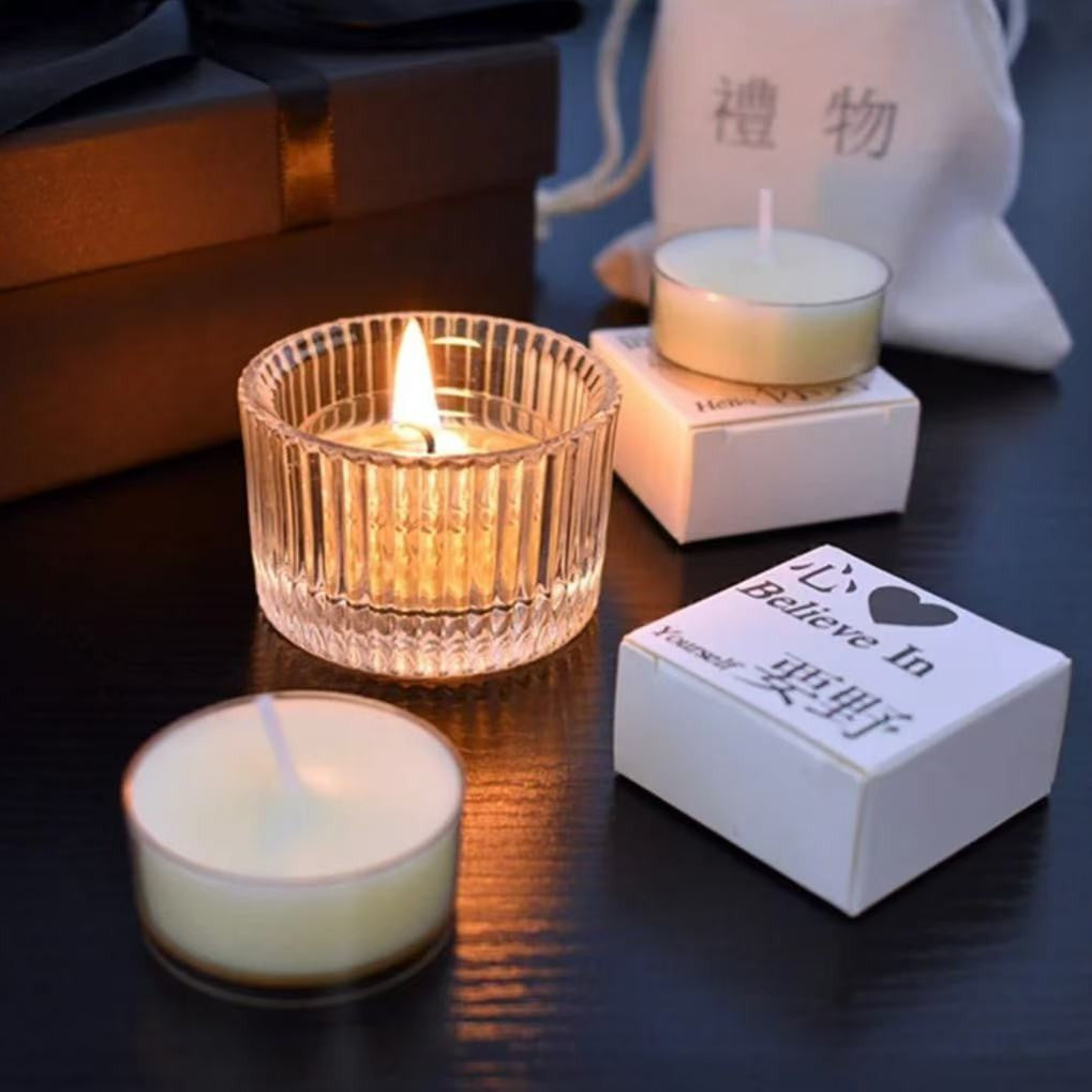 A Transparent glass candle cup Hot-selling candle holder cup Popular candle cup Empty glass aromatherapy cup