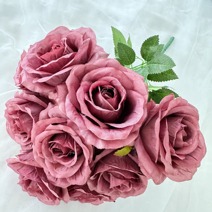 A 9 head Anna rose wedding home decoration rose auditorium hotel scene set DIY design fake flower