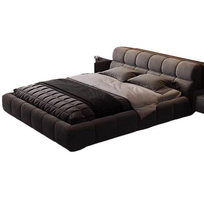 A technology flannel bed puff bed master bedroom double embedded air pressure storage bed spot comfortable soft against wedding bed wood