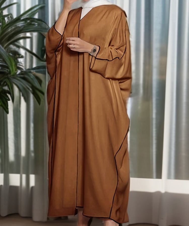 New women's clothing fashionable and elegant solid color cardigan dress robe - Mixbatch