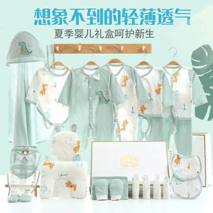 A-1 Newborn spring and summer gift box Baby thin clothes Newborn full moon baby set Birth products Daquan set - Mixbatch