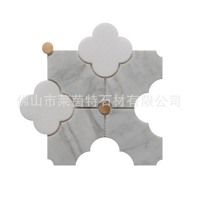 A metal mosaic tile bathroom