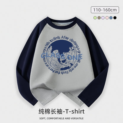A Children's cotton long-sleeved top