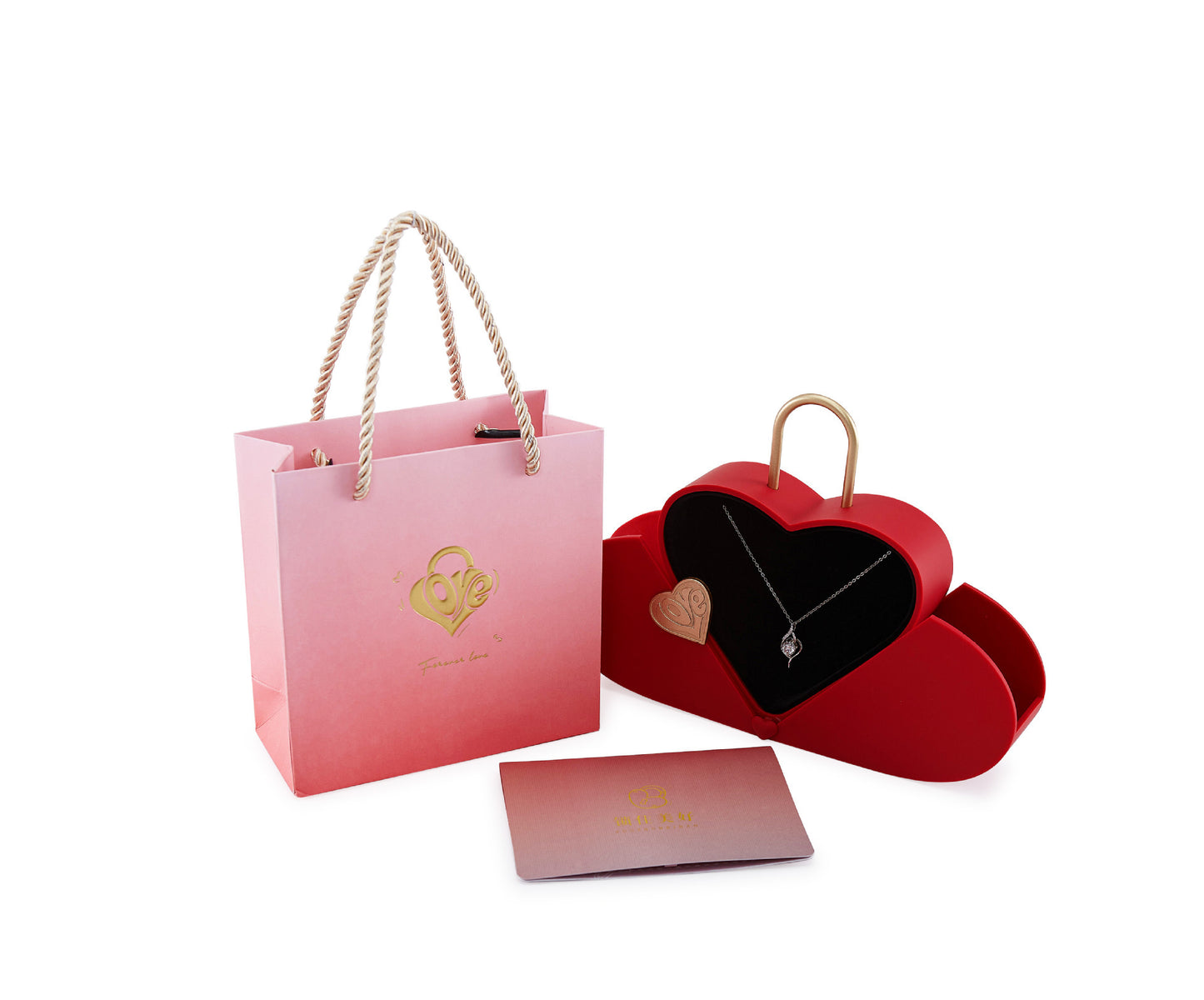 A Heart Jewelry Gift Box Customized LOGO