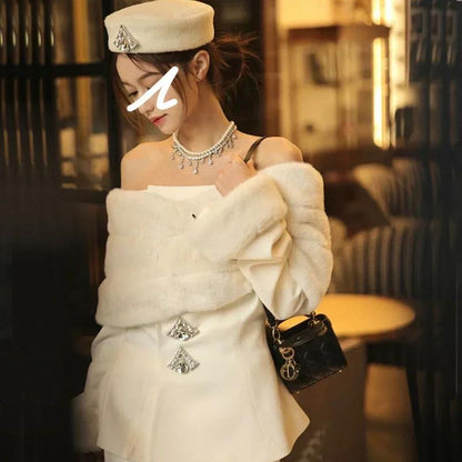 P one-neck skirt set