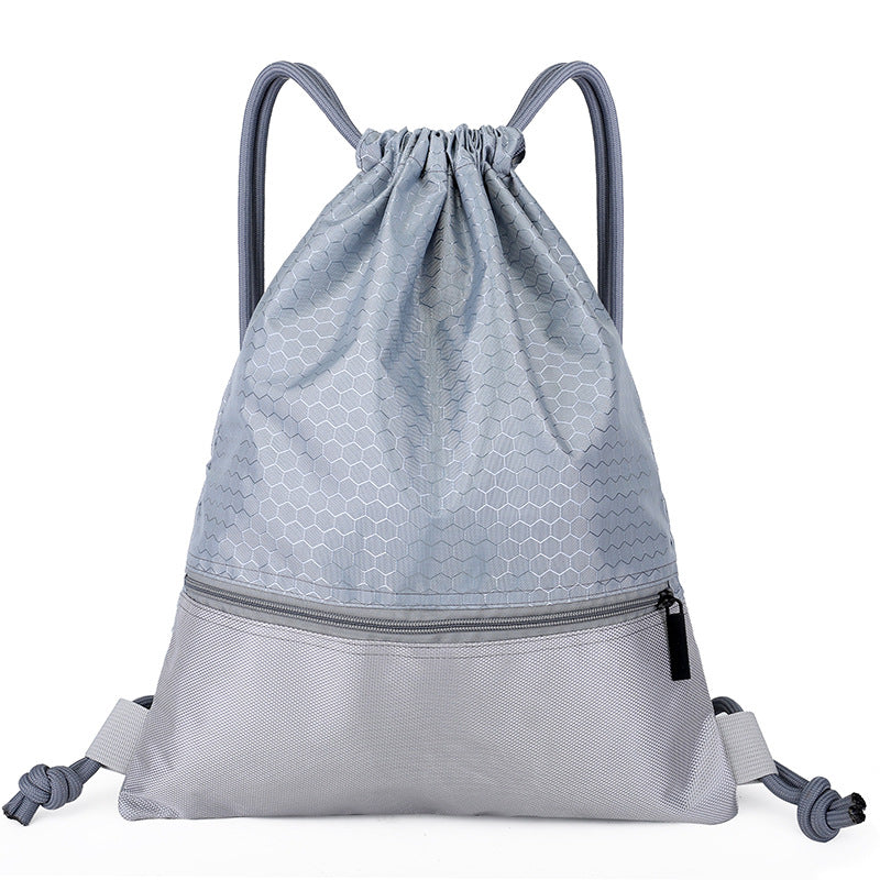 A nylon waterproof drawstring bag outdoor fitness sports men's and women's backpack company annual meeting event bag gift bag