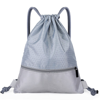 A nylon waterproof drawstring bag outdoor fitness sports men's and women's backpack company annual meeting event bag gift bag