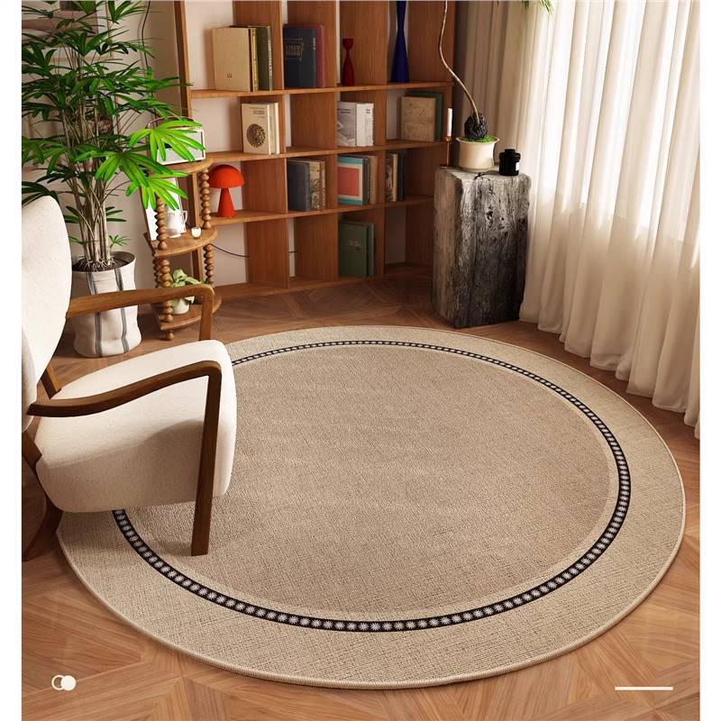 A round carpet floor mat