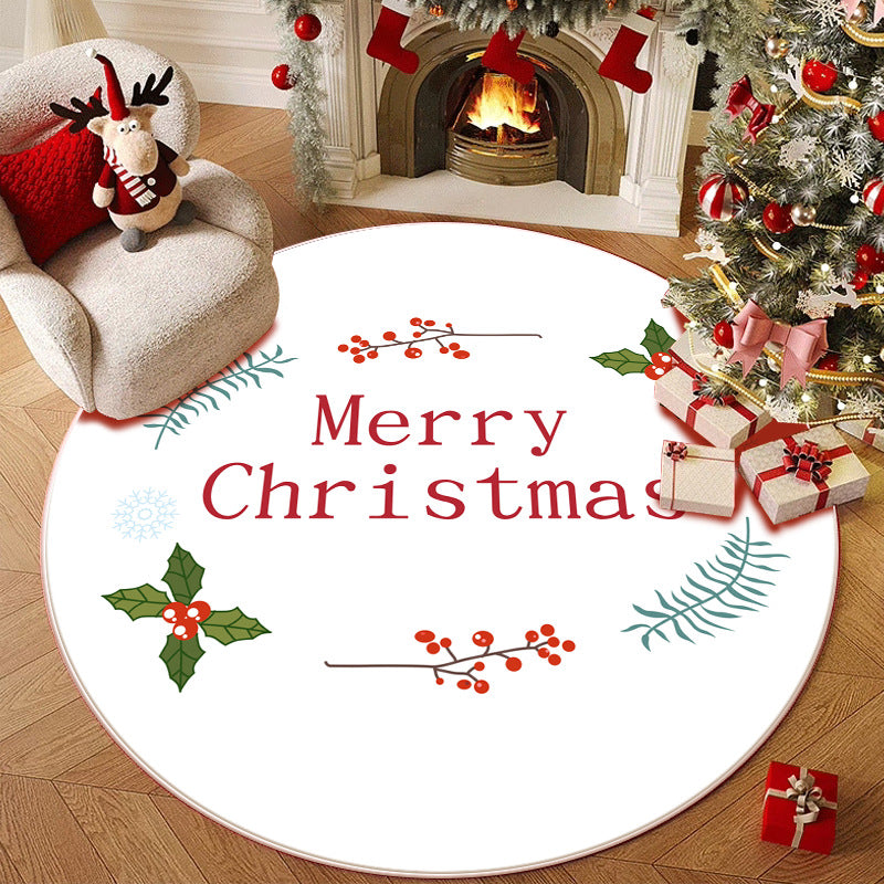 A round carpet floor mat