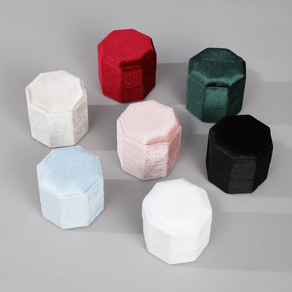 A flannel jewelry box