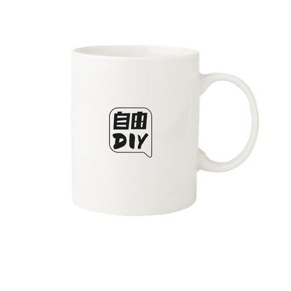 A ceramic mug printing photo to picture custom LOGO heat transfer process milk cup water cup gift cup custom