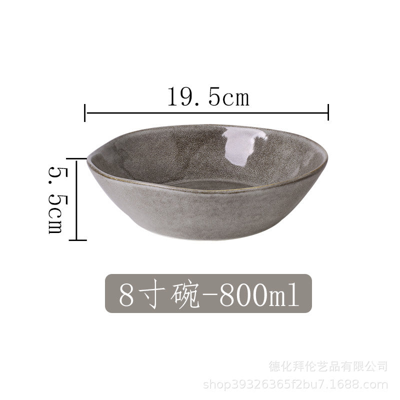 A Japanese kiln ceramic tableware creative hotel steak plate