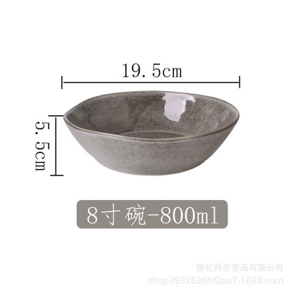 A Japanese kiln ceramic tableware creative hotel steak plate