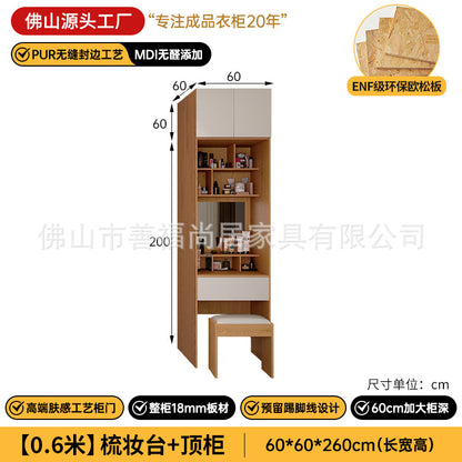 A The solid wood wardrobe with OSB board ENF grade melamine paint finish