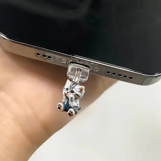 A Acrylic pendant dust plug is suitable for Apple mobile phone Lightning interface and Type-c oval interface