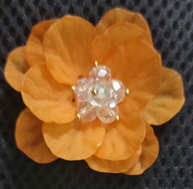 A Double flower, headgear, hairpin, acrylic dyed matte multi-petaled flower S066 hand-sewn flower, jewelry accessories - Mixbatch