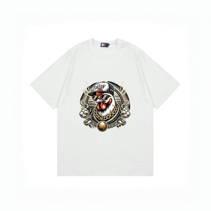 A T-shirt imitation cotton comfortable European size globally available black hip-hop design - Mixbatch