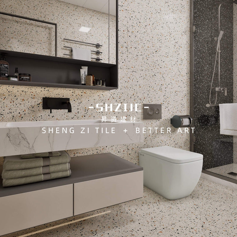 A terrazzo tiles bathroom wall tiles