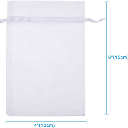 A White yarn bag wholesale jewelry yarn bag bundle mouth bag gift bag white organza mesh bag, happy candy bag MOQ: 500 PIECE - Mixbatch