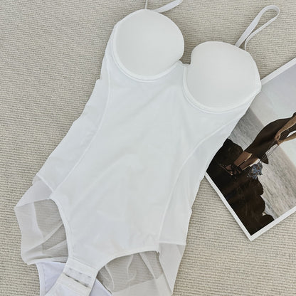 A body sculpting onesie with bra