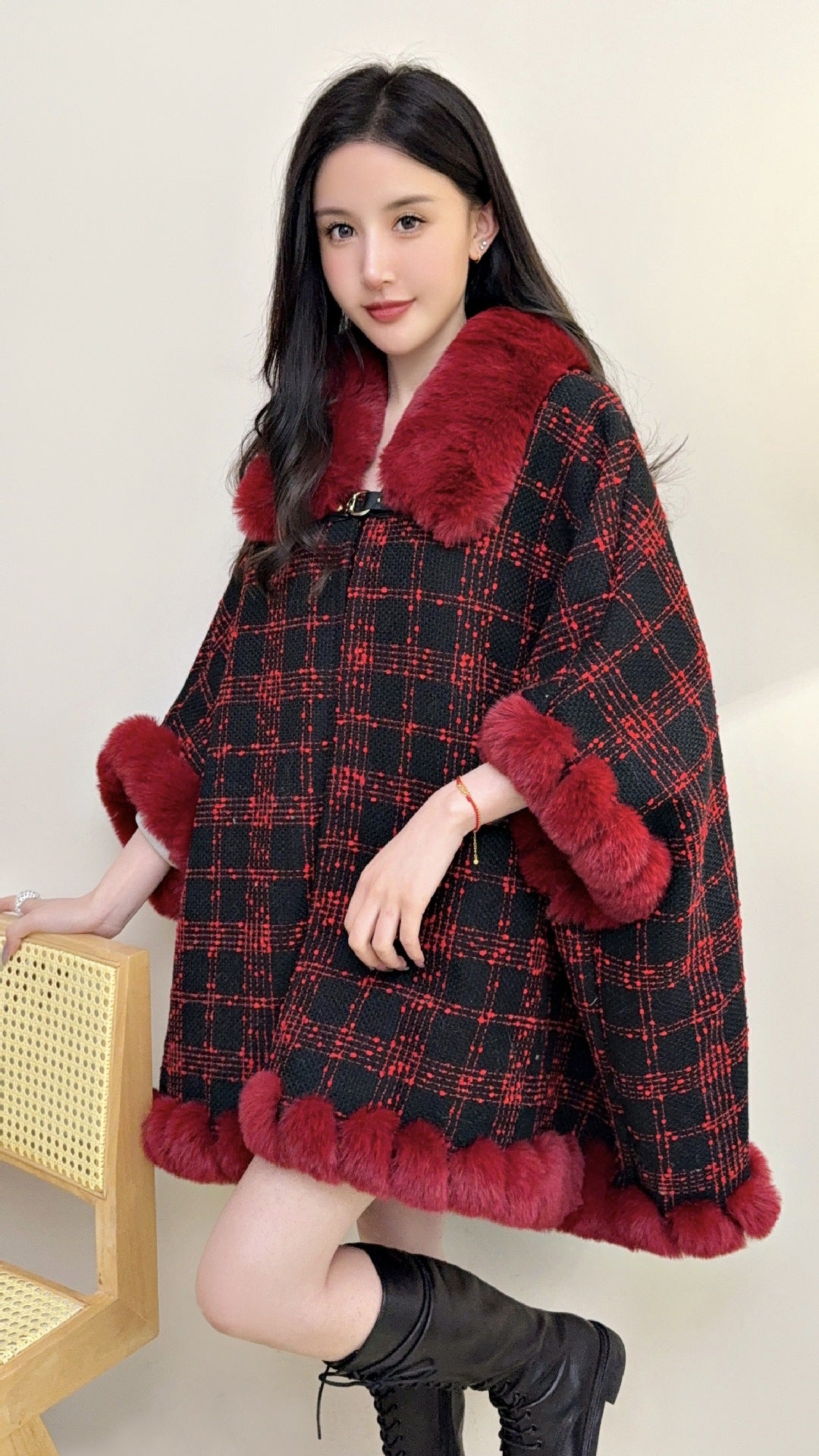 A faux fur jacket