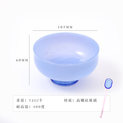 A Household heat-resistant transparent glass bowl, baked egg-beating instant noodle salad bowl, thickened large-capacity Japanese noodle poon soup bowl