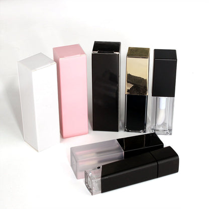 A spot pink lipstick lip gloss tube packaging carton cosmetic packaging white empty box 25X87mm printable logo MOQ: 100 PIECE - Mixbatch