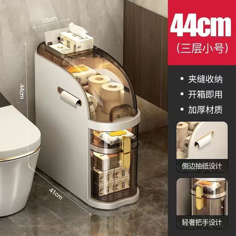 حمام، خزانة تخزين في الشقوق، رف تخزين، رف بلاستيكي مقاوم للماء، حمام، رف للأغراض المتنوعة، خزانة أرضية ضيقة 