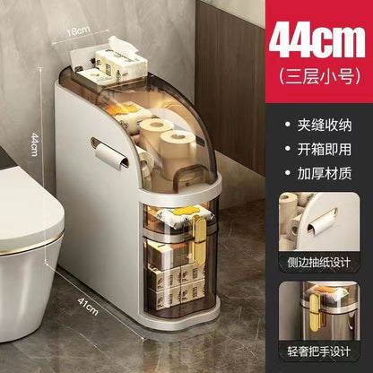 حمام، خزانة تخزين في الشقوق، رف تخزين، رف بلاستيكي مقاوم للماء، حمام، رف للأغراض المتنوعة، خزانة أرضية ضيقة 