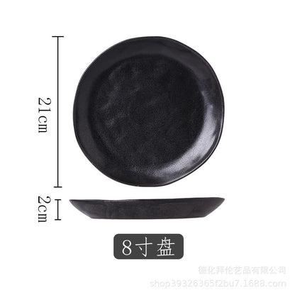 A Japanese kiln ceramic tableware creative hotel steak plate