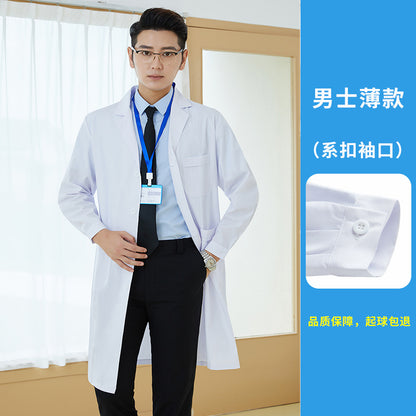 A Medical White Coat Short Sleeve Long Sleeve Pharmacy Dental Hospital Doctor Nurse Laboratory Beauty Salon Workwear Spot