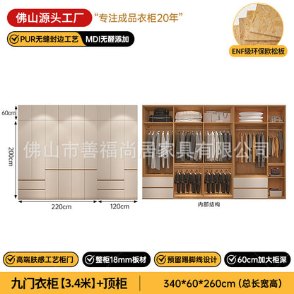 A The solid wood wardrobe with OSB board ENF grade melamine paint finish