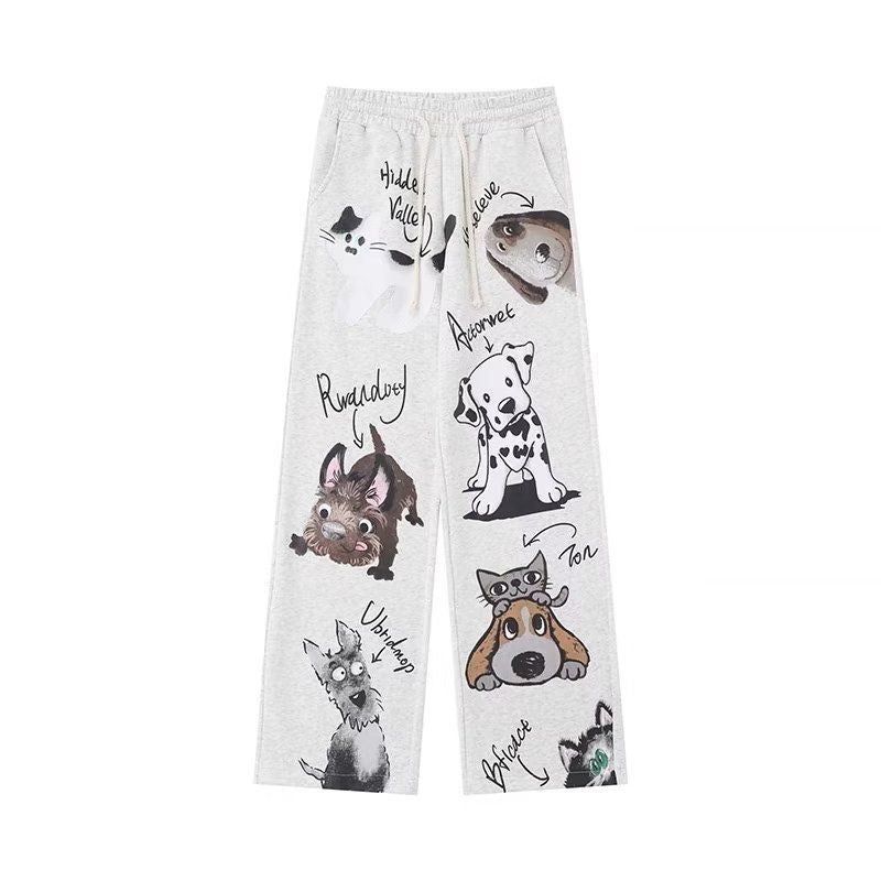 A printed slacks trousers
