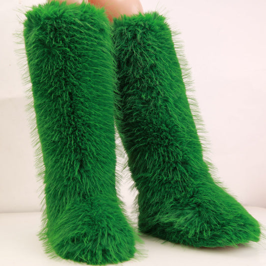 A new autumn and winter boots velvet European beautiful women boots