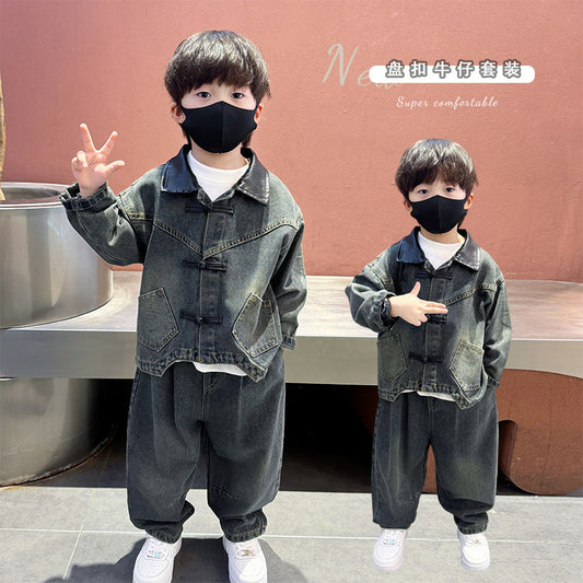 A children's denim suit